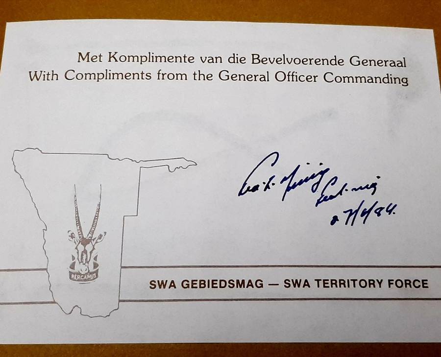 **RARE: Signed ' Images of War'  Hardcover Book ( SWATF O/C  General Georg Meiring).**