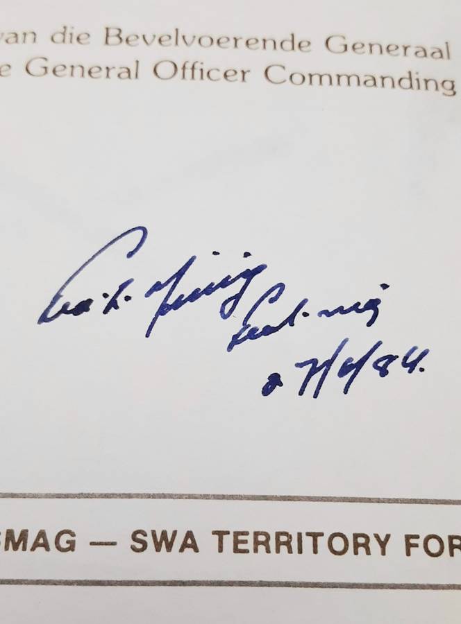 **RARE: Signed ' Images of War'  Hardcover Book ( SWATF O/C  General Georg Meiring).**
