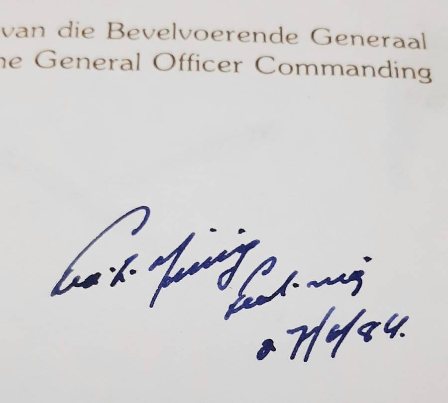 **RARE: Signed ' Images of War'  Hardcover Book ( SWATF O/C  General Georg Meiring).**