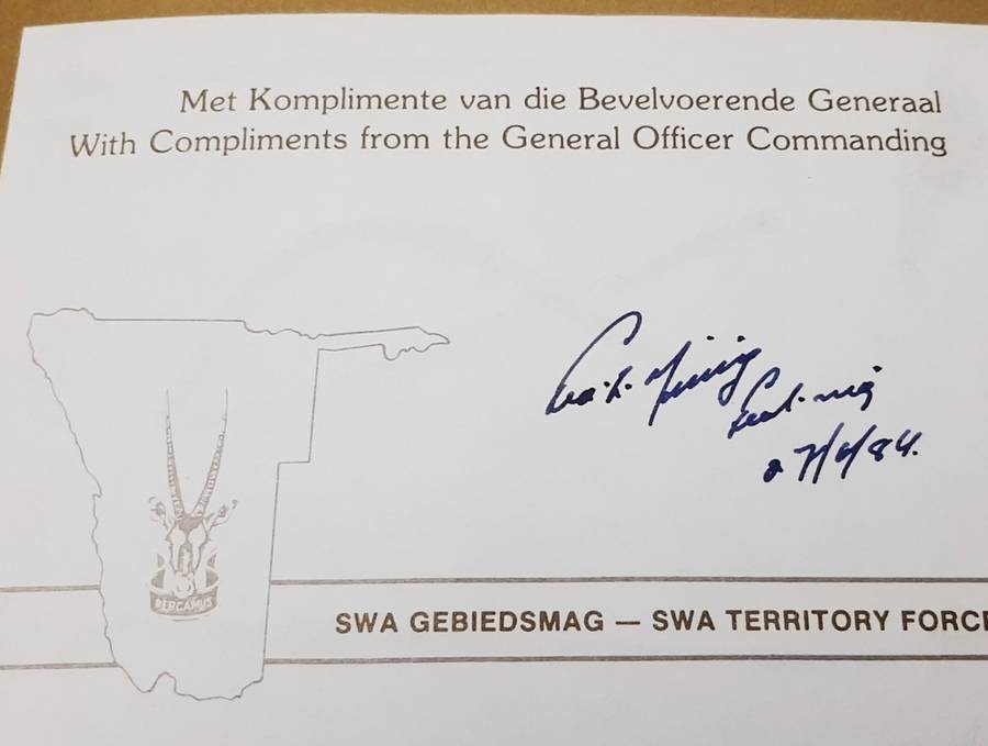 **RARE: Signed ' Images of War'  Hardcover Book ( SWATF O/C  General Georg Meiring).**