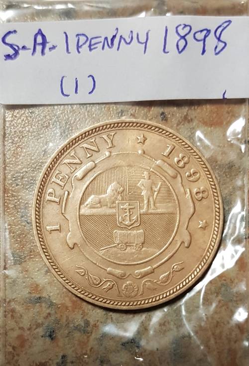 South African  1898  1 penny