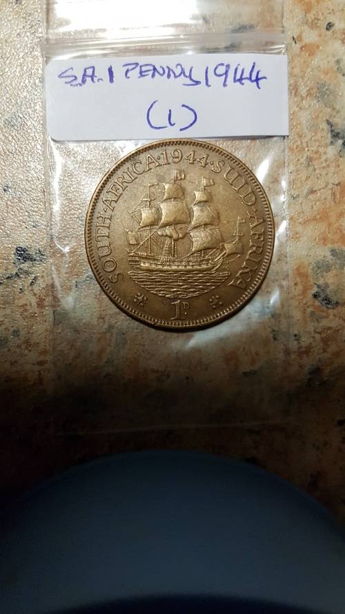 South African 1 penny 1944