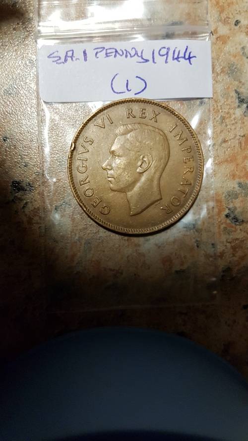 South African 1 penny 1944