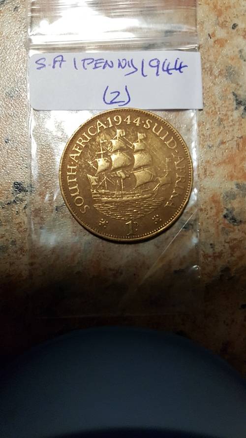 South African 1 penny 1944