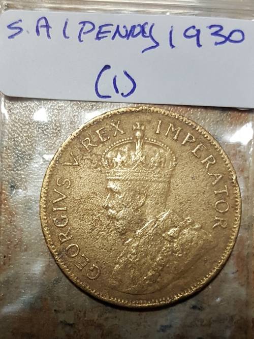 South African 1930 1 penny