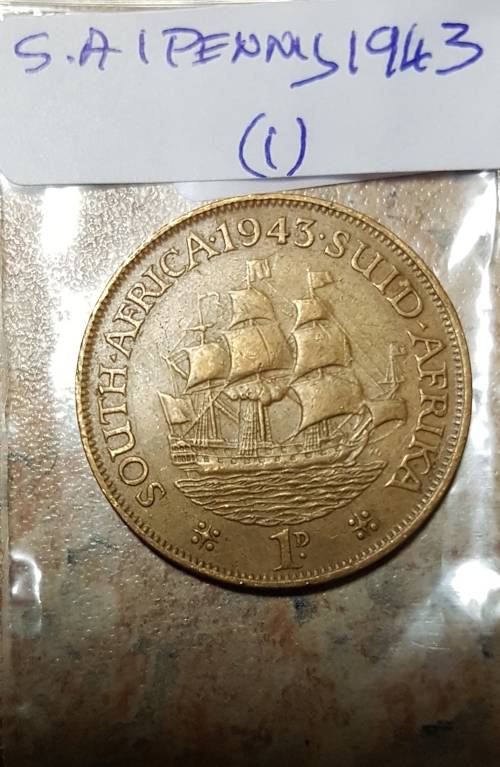 South African 1 penny 1943