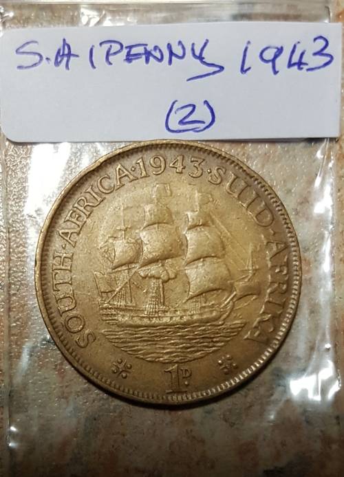 South African 1 penny 1943
