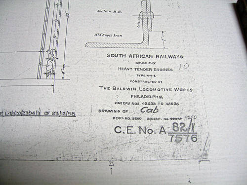 SAR NG10 (Baldwin) Locomotive Drawings - (123 sheets, A1-size)