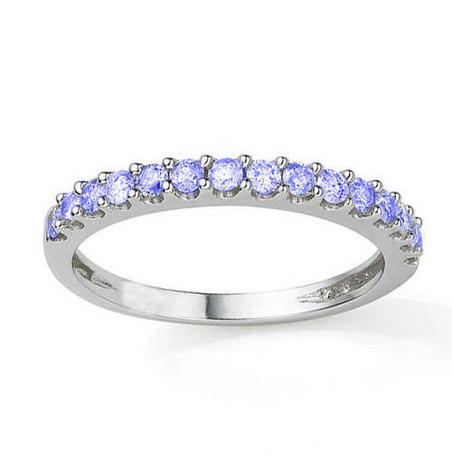 Guaranteed 100% REAL NATURAL, SOLID 14KT WHITE GOLD 0.50CT NATURAL TANZANITE RING