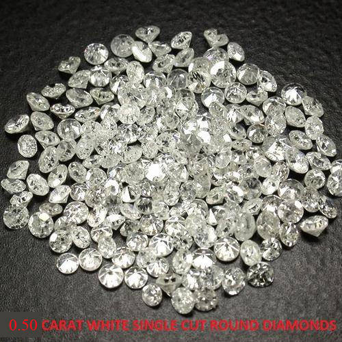 Guaranteed 100% Natural 0.50 Carat Single cut diamonds around 125pieces 1.00mm Round diamonds