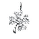 100% REAL, SOLID 10KT WHITE GOLD NATURAL DIAMONDS PENDANT