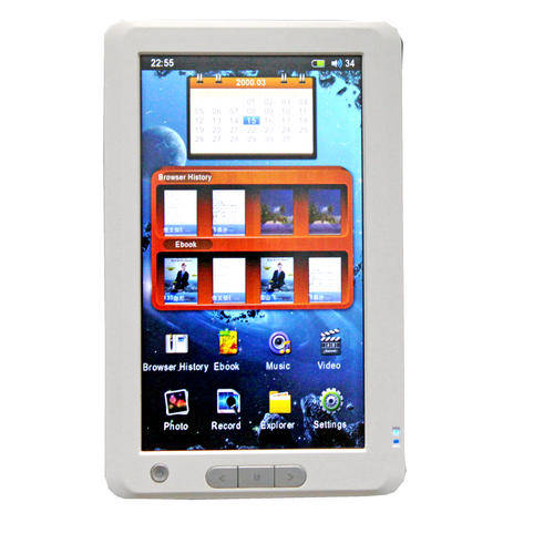 EBOOK READER 4GB 7INCHES DIGITAL TOUCH SCREEN VIDEO AND AUDIO PLAYER, EBOOK-05 WHITE