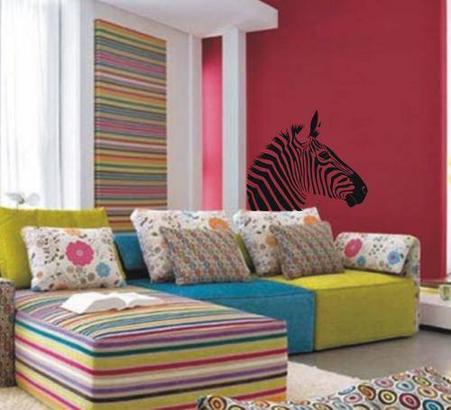 VINYL DECAL - ZEBRA HEAD - EXTRA LARGE