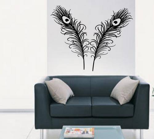 VINYL DECAL - PEACOCK FEATHERS