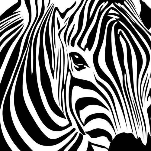 VINYL DECAL - zebra head