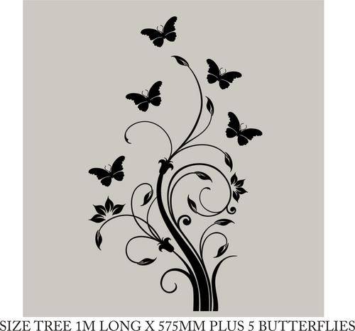 VINYL DECAL - FLOWER TREE - XTRA LARGE