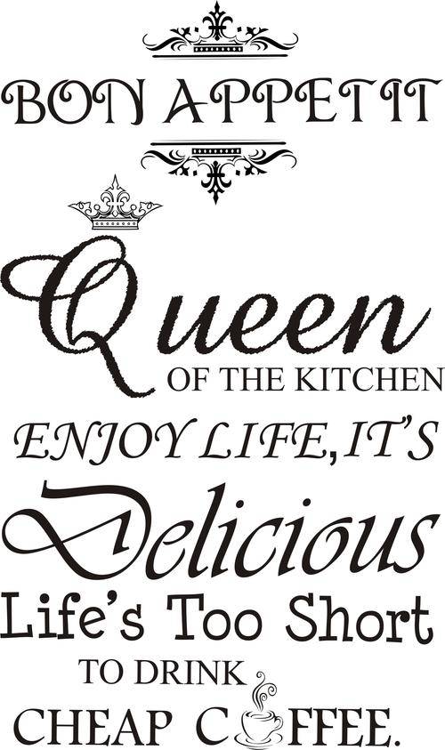 VINYL DECAL - 4 KITCHEN DECALS