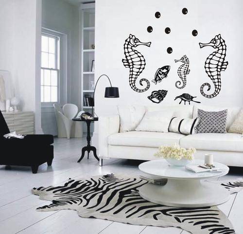 VINYL DECAL - SEA HORSE FAMILY