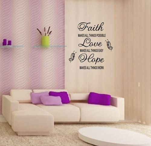 VINYL WALL DECAL - faith matt black