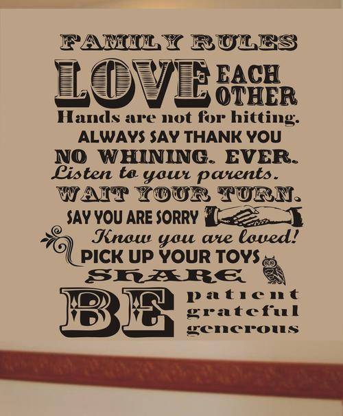WALL DECAL - RULES