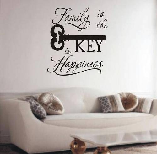 VINYL DECAL - FAMILY IS THE KEY(please  look at my shipping special on 3 decals or more)