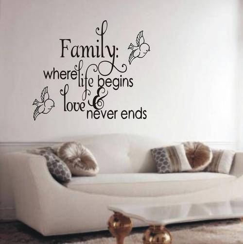 WALL DECAL - LIFE BEGINS- please look at my special shipping rates for 3 deals or more