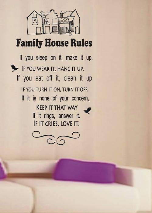 VINYL DECAL - HOUSE RULES