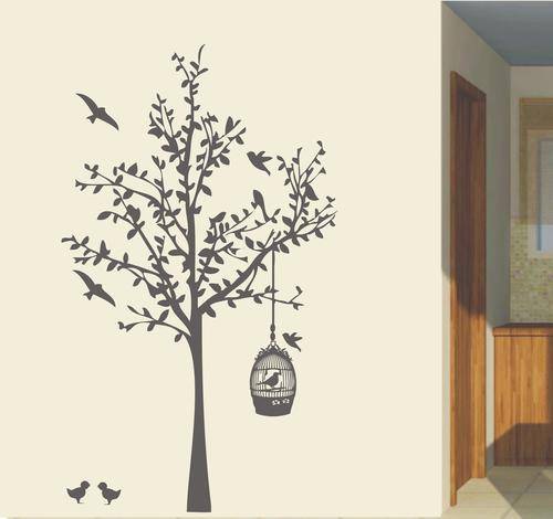 VINYL DECAL - CAGE AND TREE