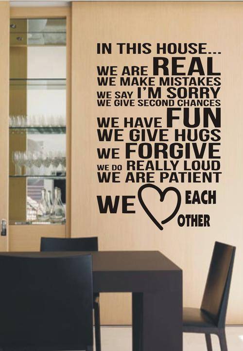 VINYL DECAL - IN THIS HOUSE