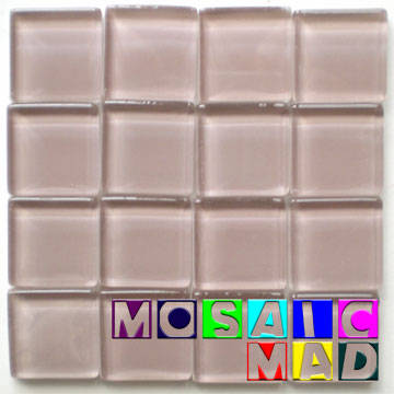 16 Crystal Glass Mosaic Tiles: DRIED HEATHER 23mm x 23mm x 4mm