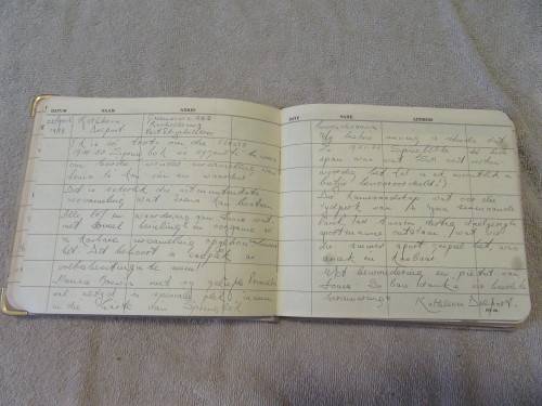 DR LOUIS VAN DER WATT`S VISITORS BOOK TO HIS PRIVATE MUSEUM/RUGBY COLLECTION