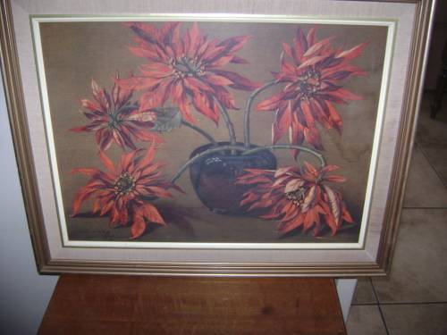 OLD TRETCHIKOFF PRINT IN OLD WOODEN FRAME SA/51 - SEE PICTURES