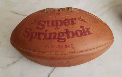2 x Vintage Genuine Leather Invinsible `Super Springbok` Rugby Balls - One Lot
