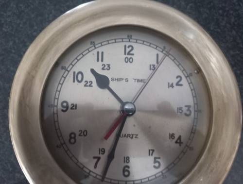 OLD SHIPS BRASS CLOCK