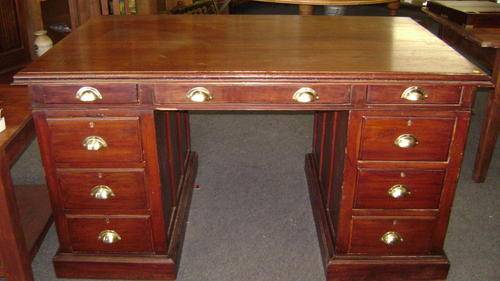 Very old solid wooden desk in good condition