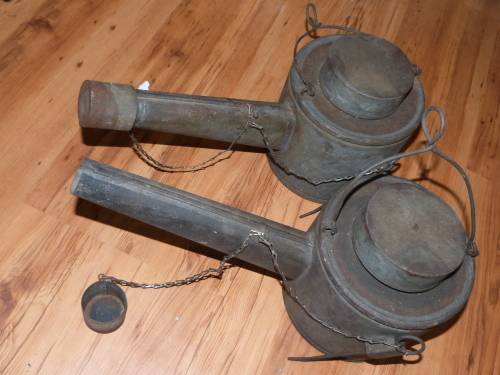 WW2 British Goose neck Oil can Runway Flares