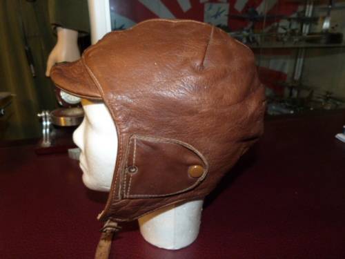 WW1 British Sykes leather Flying Helmet