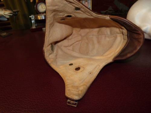 WW1 British Sykes leather Flying Helmet