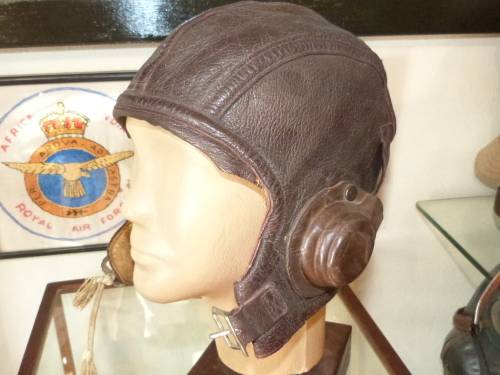 WW2 American Navy Airforce aircrew NAF 1092 leather flying helmet