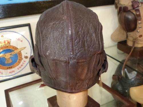 WW2 American Navy Airforce aircrew NAF 1092 leather flying helmet