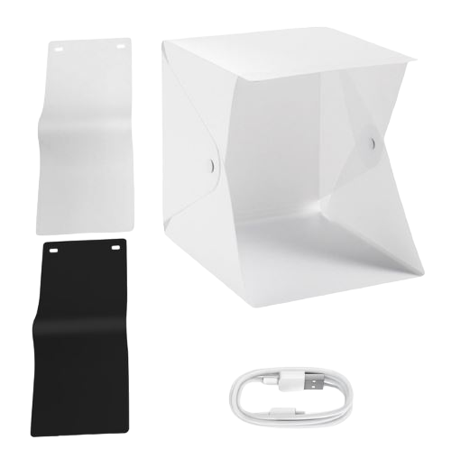 Mini Photo Lightbox - Portable, Foldable & LED Lighting