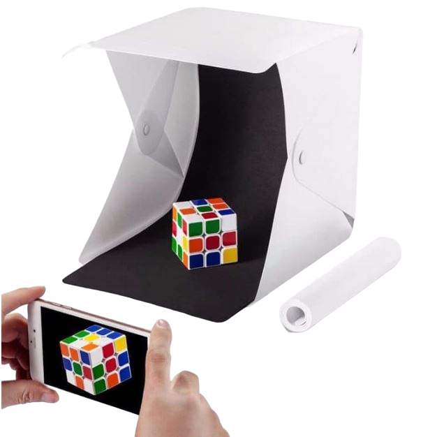 Mini Photo Lightbox - Portable, Foldable & LED Lighting