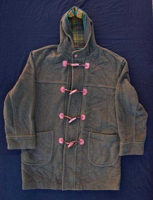 Mens Stylish Wool Jacket with Hood, Lined, Very Warm and Comfortable, Size 38/40