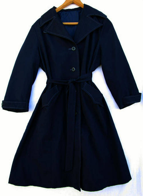 Ladies Winter Navy Blue 3/4 Coat, Lined, Warm and Comfortable, Size 38