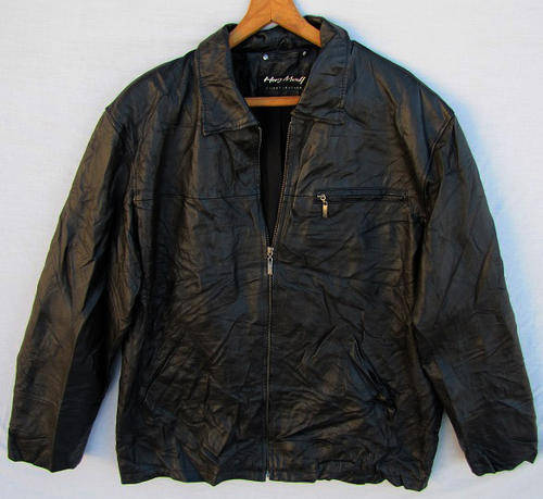Stunning Mens Black Genuine Leather Casual Jacket, Lined, Very Warm and Comfortable, SA Size 36