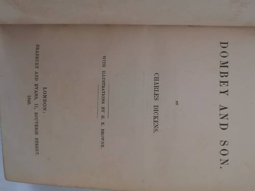 1st Edition Charles Dickens Dombey and Son