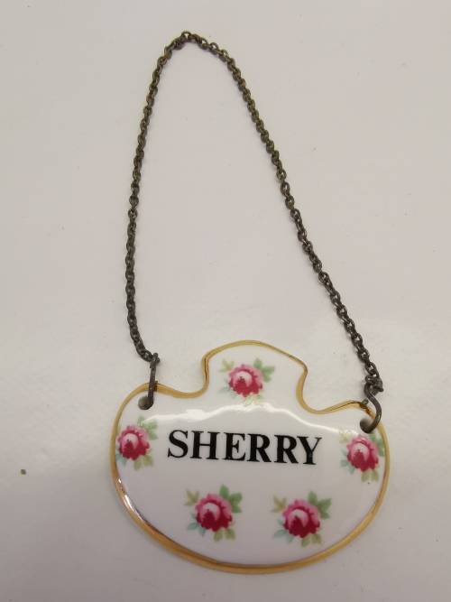 SET OF ROYAL ADDERLEY PORCELAIN BOTTLE LABELS