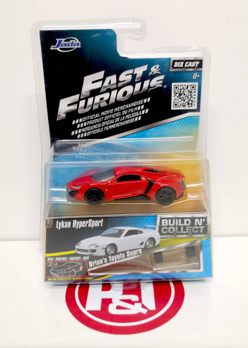 JADA Fast and Furious `Build-a-Car` Set 2 (6 cars)