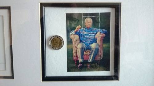Nelson Mandela  limited addition frame with coin photo