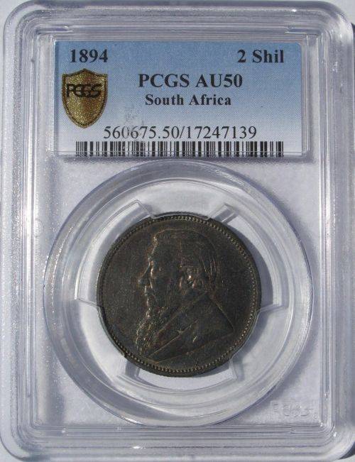 South Africa 1894 2 Shilling Paul Kruger pre Boer War ZAR